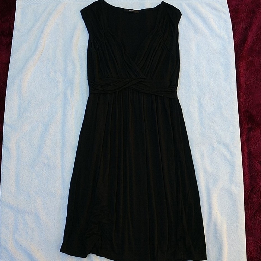 Soprano Jersey Knit Black Dress
